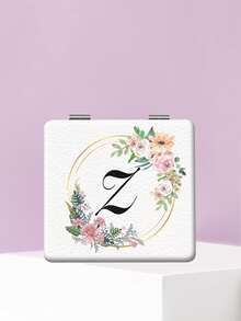 1PC Ins Letter Series Portable Vanity Mirror, Foldable Lightweight Ultra-Thin Convenient Hand Mirror, Exquisite Suitable For Multiple Scenarios And All People, Foldable Square Pocket Mirror, Artistic Fresh Heart English Letter Pattern Design, Delicate And Fine, Reliable Foldable Structure, Durable And Drop-Resistant, Easy To Carry, Handheld Makeup Mirror, 180° Flip Cover Multifunctional - Multicolor - View 30