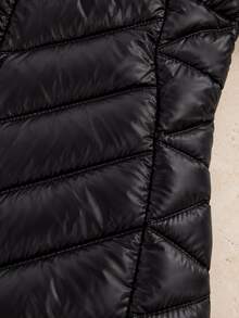 Women's Plus Size Quilted Puffer Jacket With Faux Fur Collar XL-5XL - Black - View 6