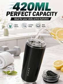 Double-Wall Insulated Travel Mug 420ml Lightweight Coffee Cup With Lid, Portable For Office And Commute - Below 0.5L - View 4