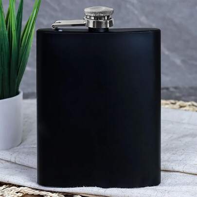 1 pieza Petaca cuadrada de acero inoxidable de 8oz - Regalo perfecto para familia, amigos y Navidad - Duradera y fácil de limpiar