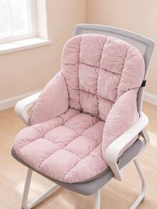 Modern Cozy Polyester Plush Office Chair Cushion With Backrest, Thickened One Piece Quilted Seat And Back Pad With Wraparound Side Cushions And Chair Straps,For Home Office, Computer Chairs, Christmas And Winter,Cyber Monday ,Christmas Gifts - Multicolor - View 16