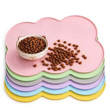 Silicone Pet Feeding Mat, Leak-Proof & Non-Slip Dog And Cat Food Bowl Tray, Waterproof Anti-Slip Pet Meal Mat With High Edges For Puppy And Kitten Feeding Area - Multicolor - View 3
