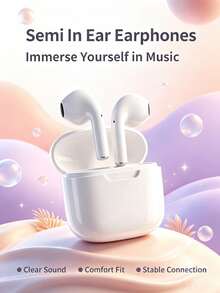 Tai nghe nhét tai không dây và tai nghe Bluetooth, thiết kế màu trắng chống mồ hôi, tích hợp micro cho cuộc gọi rõ ràng, thời lượng pin dài, hình dáng thân tai thoải mái, tương thích với thiết bị iOS và Android, hoàn hảo cho tập thể dục, chạy bộ và sử dụng hàng ngày, tai nghe Bluetooth không dây thực thụ - trắng - Xem 1