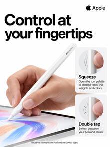 Apple Pencil Pro, Wireless Stylus Compatible With IPad, Supports Squeeze Gesture, Haptic Feedback, Pressure And Tilt Sensitivity, Magnetic Pairing, Precise Digital Pen, Suitable For Drawing, Note-Taking, Sketching, Annotation And Creative Design. - View 7