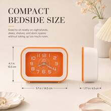 Silent Analog Alarm Clock, Cute Colorful Silent Alarm Clock, Colorful ABS Quartz Bedside Clock, Compact Easy-To-Read Desk Clock Suitable For Bedroom, Dorm, Study Desk, Vanity, Back To School Room Decor, Back To School Student Gift - Multicolor - View 6
