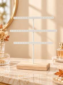 Iron Art Earring Rack Storage Earring Stud Ear Clip Hanging Rack Home Jewelry Display Stand Jewelry Display Prop Solid Wood - Multicolor - View 13