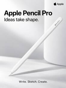 Apple Pencil Pro, Wireless Stylus Compatible With IPad, Supports Squeeze Gesture, Haptic Feedback, Pressure And Tilt Sensitivity, Magnetic Pairing, Precise Digital Pen, Suitable For Drawing, Note-Taking, Sketching, Annotation And Creative Design. - View 1