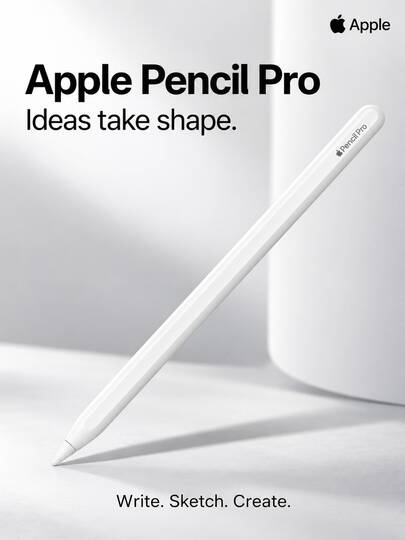 Apple Magnetic Stylus, Pressure-Sensitive And Tilt-Sensitive, Suitable For Note-Taking, Drawing, And Office Use. Pencil Pro Smart Stylus,  And Rechargeable, Portable With Long Battery Life, Designed For Student Hand-Drawing.
