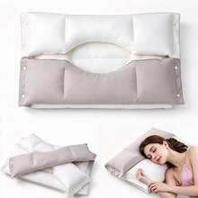 Ergonomic Pillow, Cervical Neck Pillow, 3-In-1 Adjustable Pillow, Traction Cervical Pillow , Comfortable Pillows For All Sleeping Styles Deep Sleep Pillow - Ergonomic Pillow For Neck, Shoulder & Side, Back, Stomach Sleepers,Medium Firm Pillow - Apricot - View 9