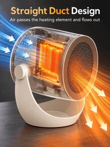 SOKANY A003 Desktop Space Heater, Portable Electric Heater For Home Use, Fast Heating With Adjustable Angle, Suitable For Bedroom, Living Room, Dormitory, Hand And Foot Warming - Khaki - View 8