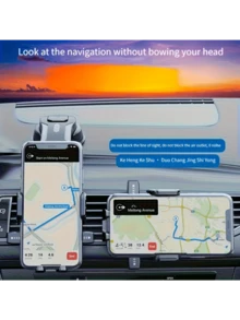 Stable Anti-Shake Car Phone Holder, Bionic Automatic Mechanical Lock, Wear-Resistant Suction Cup Dashboard Clip, Firmly Fixed On Bumpy Roads, Universal Car Navigation Accessory, Suitable For Delivery Drivers - Multicolor - View 9
