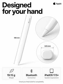 Apple Pencil Pro, Wireless Stylus Compatible With IPad, Supports Squeeze Gesture, Haptic Feedback, Pressure And Tilt Sensitivity, Magnetic Pairing, Precise Digital Pen, Suitable For Drawing, Note-Taking, Sketching, Annotation And Creative Design. - View 6