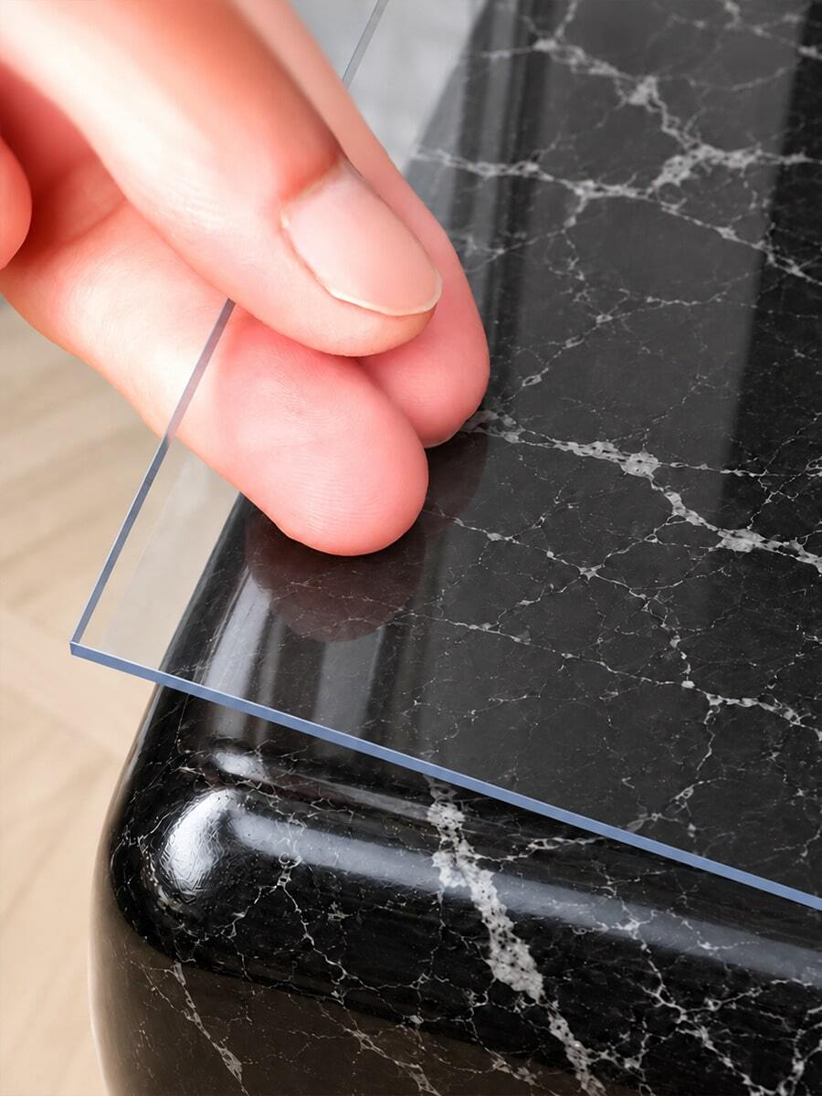 Clear PVC Table Protector, Waterproof Oil-Resistant Easy Clean Table Cover, Cuttable Desk Mat For Dining Table, Kitchen & Office - Clear - View 1