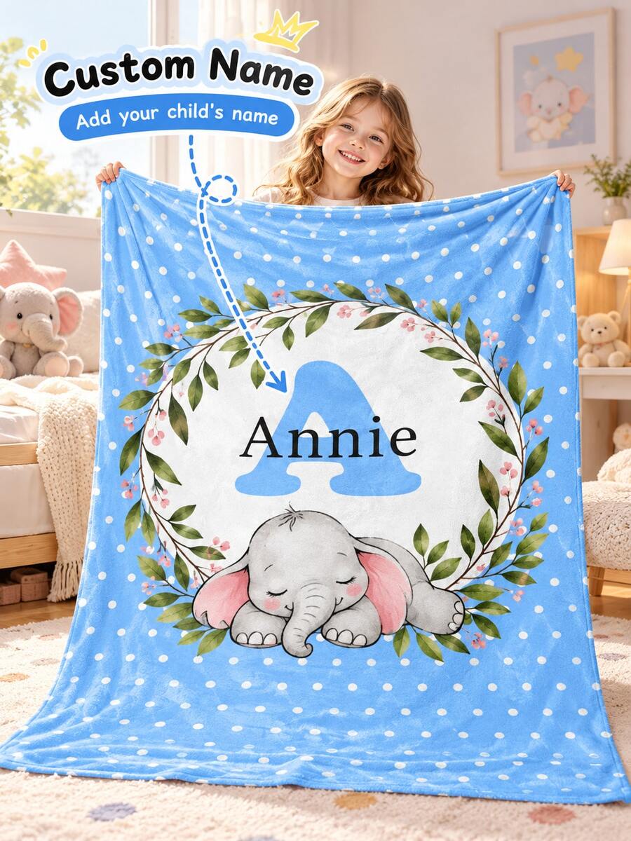 1pc Personalized Customized Blanket, Text Blanket, DIY Blanket, Pattern ...
