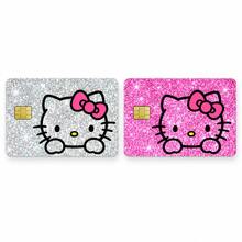 FIFA 4pcs/1pc Hello Kitty Cute Card Stickers, Pink, Silver, Purple Glitter Style, Bow Cat Pattern, 4 Styles Available, Suitable For Credit Cards, Debit Cards And Transportation Cards Surface Decoration, Sweet Girl Style Bank Card Film - Sticker - View 7