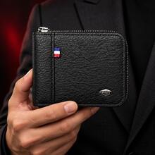 3pcs Black Wallet, Folding Comb & Keychain Set, Business Casual Everyday Accessories, Christmas & Birthday Gifts, Gift Box Not Included - Black - View 6