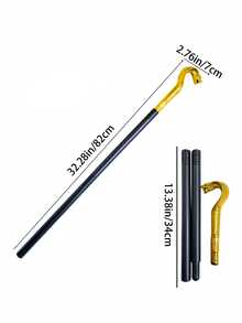 Halloween Party Props Costume Cane All Black Magician Cane Stick Cane, DIY Adjustable Length, Suitable For Cosplay Accessories, Performance Props, Holiday Gifts - Multicolor - View 26