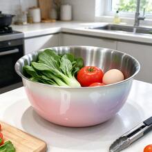 1pc/3pcs Stainless Steel Mixing Bowls - Durable And Versatile Kitchen Bowls, Suitable For Cooking, Baking And Food Storage. - Multicolor - View 9