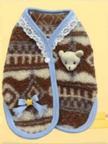 1pc Cat Winter Warm Fleece Vest, Sleeveless Open Front Pet Coat, Soft Plush Cold-Proof Kitten Clothes, Suitable For Ragdoll, Golden Shaded, Devon Rex And Other Small Pets Indoor Daily Wear - Brown - View 12