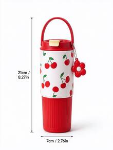 1PC 750ml Double Wall Insulated Tumbler, Stainless Steel Vacuum Ice Coffee Cup With Built-In Straw, Unique Printed Large Capacity Leak Proof Thermal Mug, Rust Resistant For Outdoor Hiking Camping Car Commute Daily Use - Multicolor - View 12
