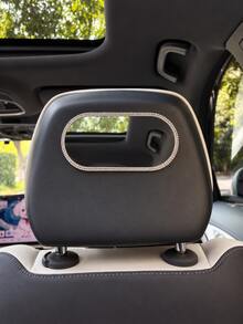 1pc Rhinestone Car Makeup Mirror, Self-Adhesive Crystal Shiny Car Makeup Mirror, Portable Sun Visor Mirror, Cute And Beautiful Car Interior Accessory Decoration, Suitable For Women And Girls - A - View 13