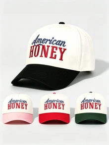 1PC Men's And Women's Universal Letter Embroidery Baseball Cap, With Adjustable Design, Suitable For Vacations, Hiking, Outdoor Outings And Street Casual Wear. - Multi-color - View 2