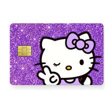FIFA 4pcs/1pc Hello Kitty Cute Card Stickers, Pink, Silver, Purple Glitter Style, Bow Cat Pattern, 4 Styles Available, Suitable For Credit Cards, Debit Cards And Transportation Cards Surface Decoration, Sweet Girl Style Bank Card Film - Sticker - View 5