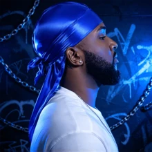 ZTZI Lky Satin Durag For Men, Extra Long Tail Wide Strap Doo Rag, Soft Smooth Head Wrap, Wave Cap For 360 Waves, Hip Hop Hair Accessory - IK4801 - View 17