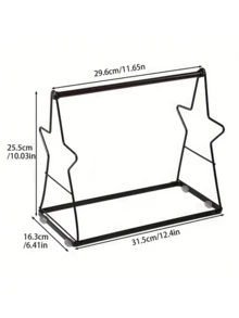 1Pc Hair Accessory Organizer Stand, Black/White, For Hair Clips, Claw Clips, Necklaces & Doll Display, For Vanity, Bedroom, Dorm Use, Desktop Large Capacity Jewelry Hanging Rack. - Multicolor - View 9