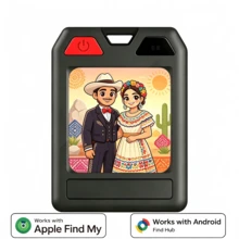 INSE Black Smart Tracker With E-Ink Display, Compatible With IOS And Android, Anti-Lost - Black - View 2