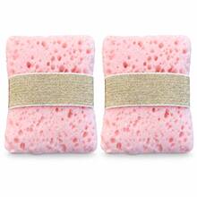 Pink Bath Sponge With Soap Pouch And Elastic Wrist Strap, Soft Foaming Shower Brush, Soap-Saving Sponge For Shower And Bathtub, Reusable Bath Accessory For Adults, Daily Body Cleansing, Suitable For Home Bathroom, Spa, Gym And Travel, Easy-Grip Shower Sponge - Bath Sponge - View 10