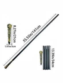 Halloween Party Props Costume Cane All Black Magician Cane Stick Cane, DIY Adjustable Length, Suitable For Cosplay Accessories, Performance Props, Holiday Gifts - Multicolor - View 30