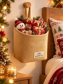 Bohemian Style Woven Storage Bag, Hanging Storage Basket Bedside Hanging Basket, Bedroom Decor, Home Decor Underwear And Miscellaneous Items Storage Bin, Suitable For Bedroom, Kitchen, Living Room Desktop Organization And Storage, Home Decor Essential - Multicolor - View 4