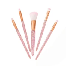 1 Set Sparkling Crystal Makeup Brush Set, Shiny Concealer, Eyeshadow, Eyeliner, Foundation, Lip Mixing Synthetic Brush Tool Set, Suitable For Women With Transparent Handle - Multicolor - View 8