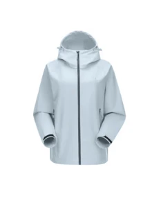 CAMEL CROWN Women's Softshell Jacket, Windproof Water Repellent Anti-Static, Fleece Lined Warm Hiking Coat - Xiangfei Blue - View 2
