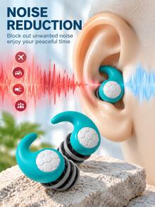 Reusable Silicone Earplugs With 3 Sizes Of Replaceable Ear Tips, Soft Washable Noise-Reducing Earplugs, Suitable For Sleep, Swimming, Concerts And Studying, Comfortable Invisible Design - Multicolor - View 8