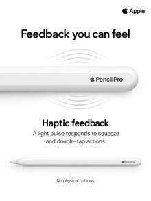 Apple Pencil Pro, Wireless Stylus Compatible With IPad, Supports Squeeze Gesture, Haptic Feedback, Pressure And Tilt Sensitivity, Magnetic Pairing, Precise Digital Pen, Suitable For Drawing, Note-Taking, Sketching, Annotation And Creative Design. - View 8