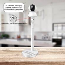 1 pieza Soporte de cámara ajustable en altura, Soporte de escritorio para webcam, Soporte giratorio 360°, Adecuado para cámara de vigilancia y webcam, Altura 20-29 cm - A - Ver 6