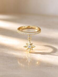 Gold Ring, Star Ring, Fashionable Elegant Cute Suitable For Daily Wear, Dating, Gathering, Gift Giving - Gold - View 2