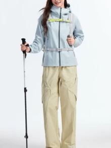 CAMEL CROWN Women's Softshell Jacket, Windproof Water Repellent Anti-Static, Fleece Lined Warm Hiking Coat - Xiangfei Blue - View 4