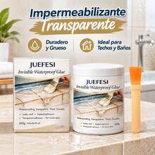 Pegamento Impermeable Invisible, Sellador Transparente para Reparaciones del Hogar, Evita Fugas en Techos y Baños, Adhesivo Resistente al Agua, Incluye Brocha, Ideal para Proyectos DIY de Impermeabilización en Pisos y Azulejos - Sellador Impermeable - Ver 6