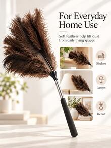 Extendable Reusable Feather Duster Cleaning Tool, Multi‑Scene Application:Perfect For Ceiling, Window Blinds, Shelves, Furniture, Sofa, Car Interior, Cabinets And Home Decoration.Premium Feather Material.Cleaning Tool Cleaning Broom Cleaning Brush Cleaning Tool Dust Remover Home Office Supplies - Multi-color - View 4