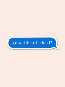 1/2/5pcs "But Will There Be Food?" Stickers, Multi-Functional Stickers, Decorative Stickers, DIY Stickers, Cartoon Planner Stickers, Decorative Seal Stickers, Christmas Stickers - one-size - View 1