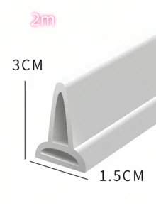 1 Roll Silicone Shower Water Barrier Strip, Easy Install Dry/Wet Separation Water Dam, No Power Required, White Bathroom Anti-Overflow Strip - A - View 11