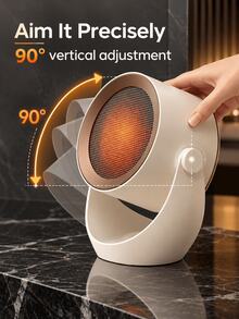SOKANY A003 Desktop Space Heater, Portable Electric Heater For Home Use, Fast Heating With Adjustable Angle, Suitable For Bedroom, Living Room, Dormitory, Hand And Foot Warming - Khaki - View 6