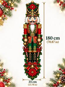 1件裝聖誕胡桃夾亞麻桌旗，復古紅綠金士兵、一品紅、糖果棒、鈴鐺印花，不規則造型節慶餐桌桌旗，優雅聖誕家居裝飾，廚房餐桌裝飾，聖誕派對與節日餐廳佈置 - B - 查看 10