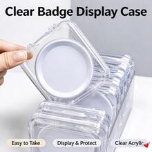 1/2/5/10pcs Button Badge Storage Box, Portable Dustproof Pin Organizer,Dustproof & Moisture-Proof, Multi Compartment Anime Badge Collector Case For Enamel Pins, Brooches, Small Jewelry - Multicolor - View 1