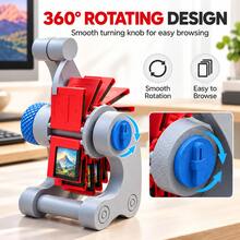 Rotating Game Cartridge Storage Rack, Desktop Game Cartridge Organizer, Space-Saving Textured Knob Game Cartridge Storage Rack, Compact Game Desktop Display Rack, Game Collection Storage Accessories - View 8