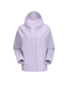 CAMEL CROWN Women's Outdoor Softshell Jacket, Windproof Water Resistant Fleece Lined Warm Hiking Mountaineering Coat - Light Gray Purple - View 3