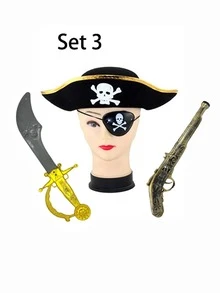 Universal Plastic Skull Pirate Hook Toy Prop, Blow Molded, Antique Style Party Costume Cosplay Pirate Hook Performance Accessory, Dress Up Weapon Accessory - Multicolor - View 12